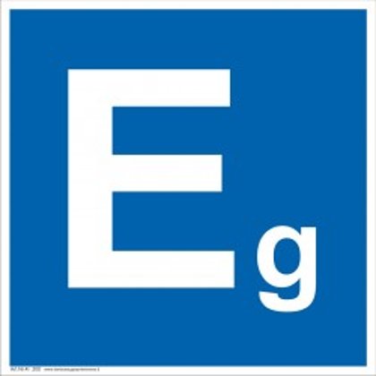 Patalpų kategorijos Eg ženklas.