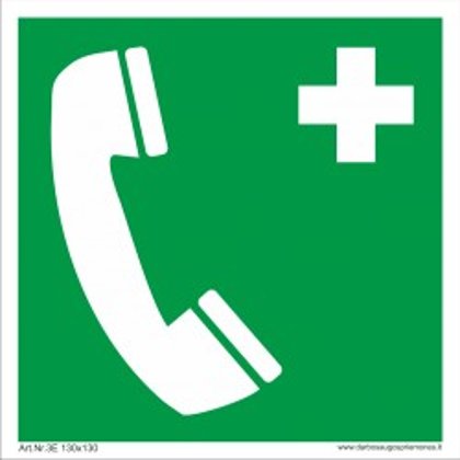 Saugos ženklas "Pagalbos telefonas"